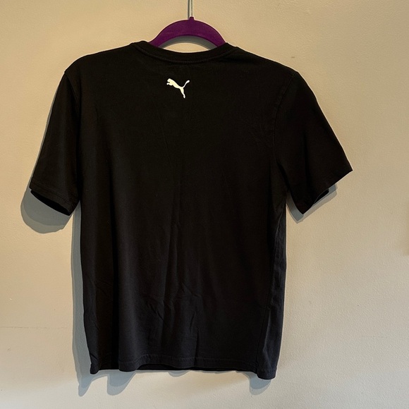 Puma Black Tee with White Logo - Picture 3 of 6